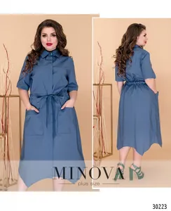 Платье 8605-джинс Minova