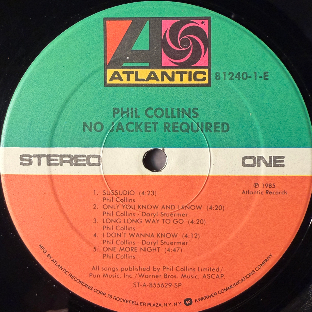 Phil Collins ‎– No Jacket Required (США 1985г.)