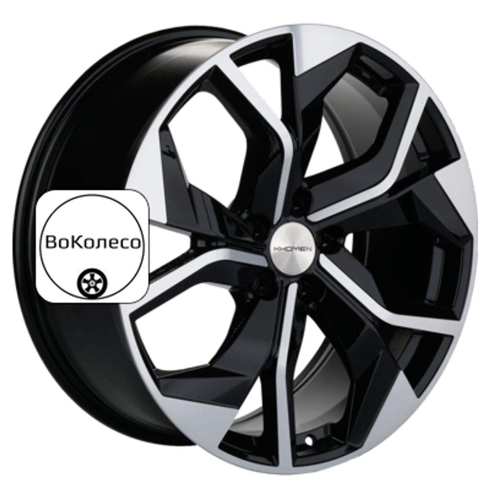 8,5x20/5x112 ET33 D66,6 KHW2006 (Audi/VW) Black-FP Khomen Wheels