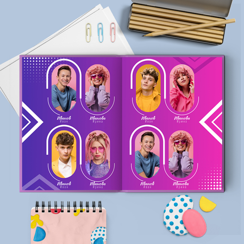 PSD-Шаблон фотокниги "Violet"