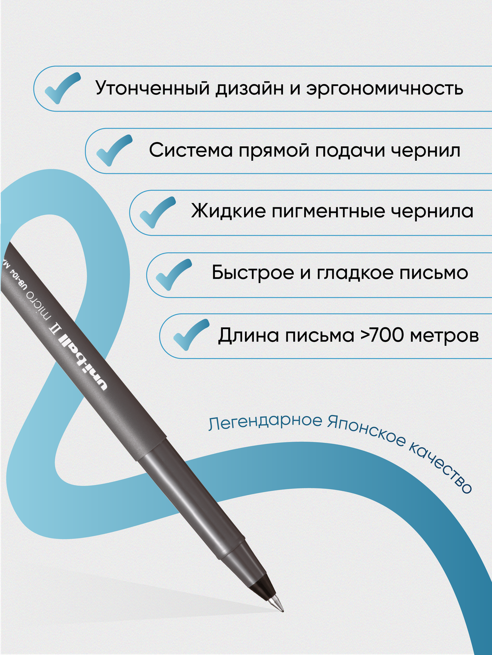 Роллер Uni-Ball II Micro UB-104