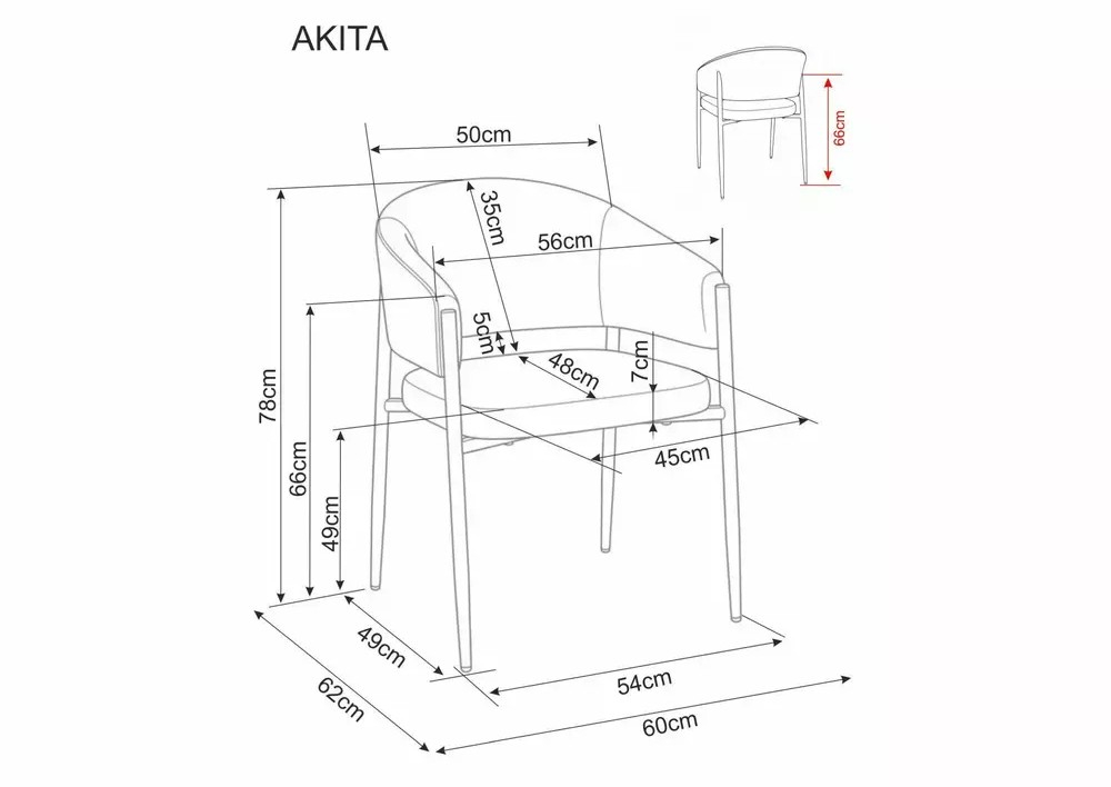 Стул SIGNAL AKITA D t.255 светло-бежевый/орех