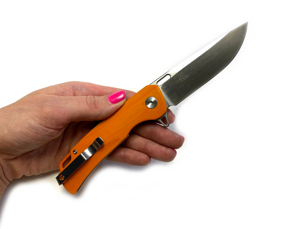 Складной нож Нус Orange, сталь D2, G-10, ТДК Кизляр