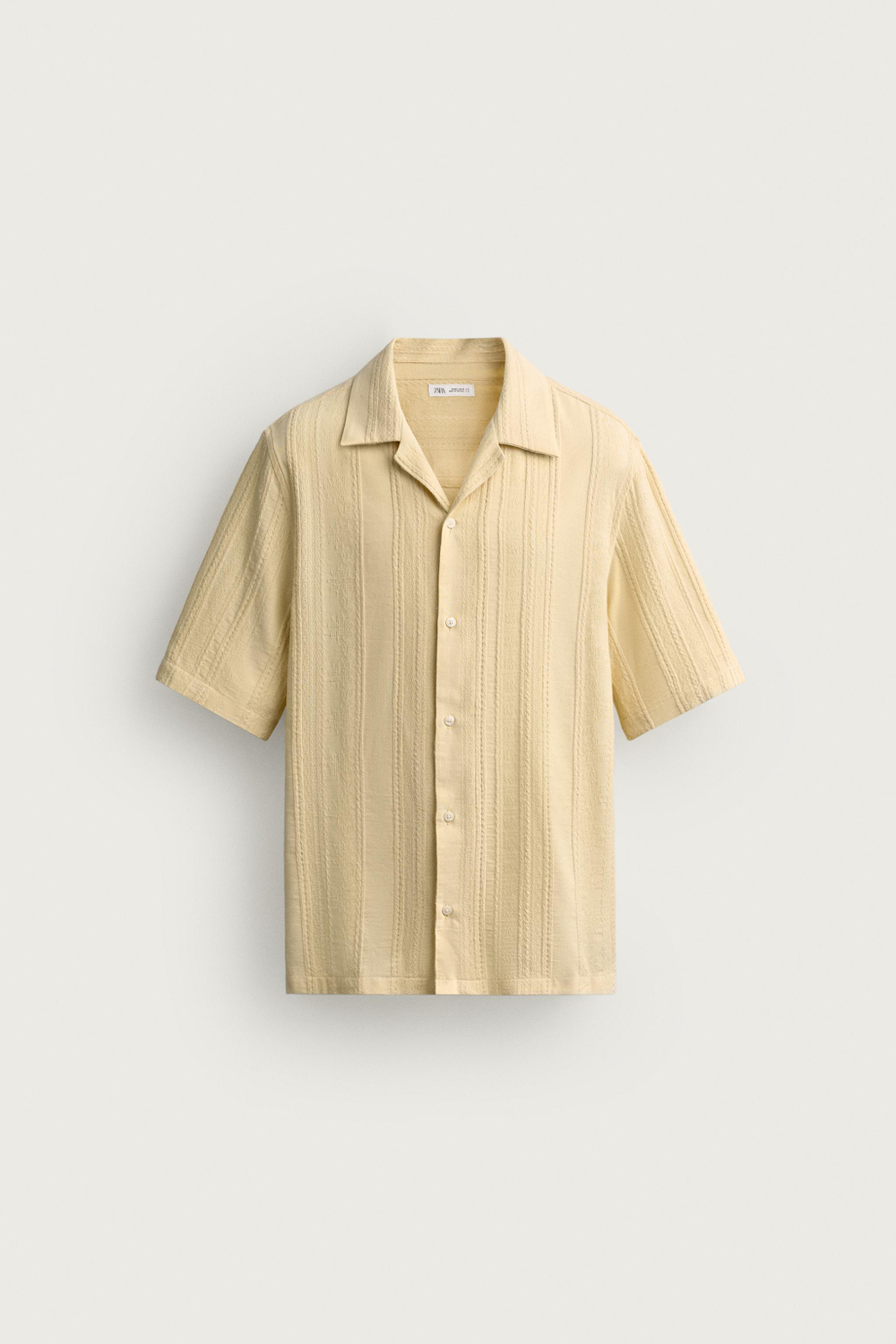 ЖАККАРДОВАЯ РУБАШКА В ПОЛОСКУ КЛАССИЧЕСКОГО КРОЯ — ZARA
