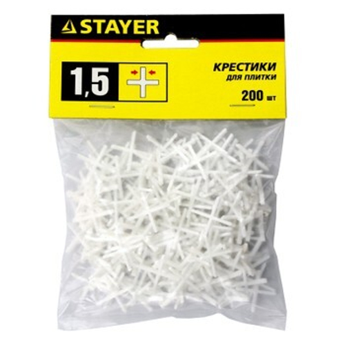 Крестики для плитки Stayer 1,5 мм (200 штук)