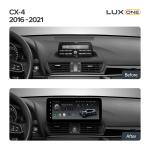 Магнитола для Mazda CX-4 2016-2024 (ШГУ монохром) - Teyes LUX ONE 360 монитор 12.3", Android 10, Быстрая, CarPlay, 4G SIM-слот, 4 камеры в комплекте