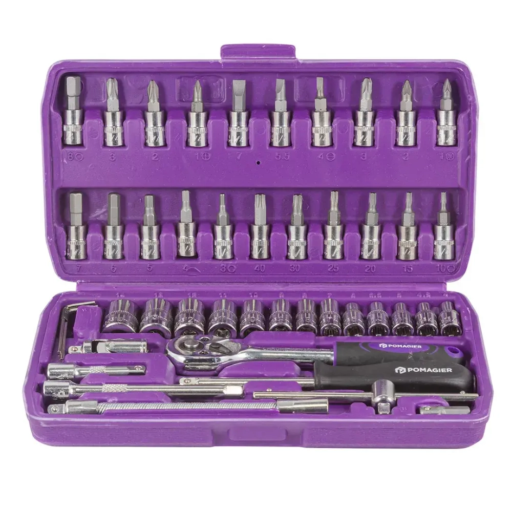 Набор инструментов 46пр. 1/4''(6гр.) POMAGIER##POMOGIER Pom-2462-5