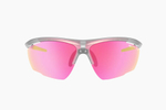 Спортивные очки с диоптриями Demetz Relief L / Matte Crystal / Fluorescent Yellow V. Pink Photochromic Mirror Red Cat.1 to 3
