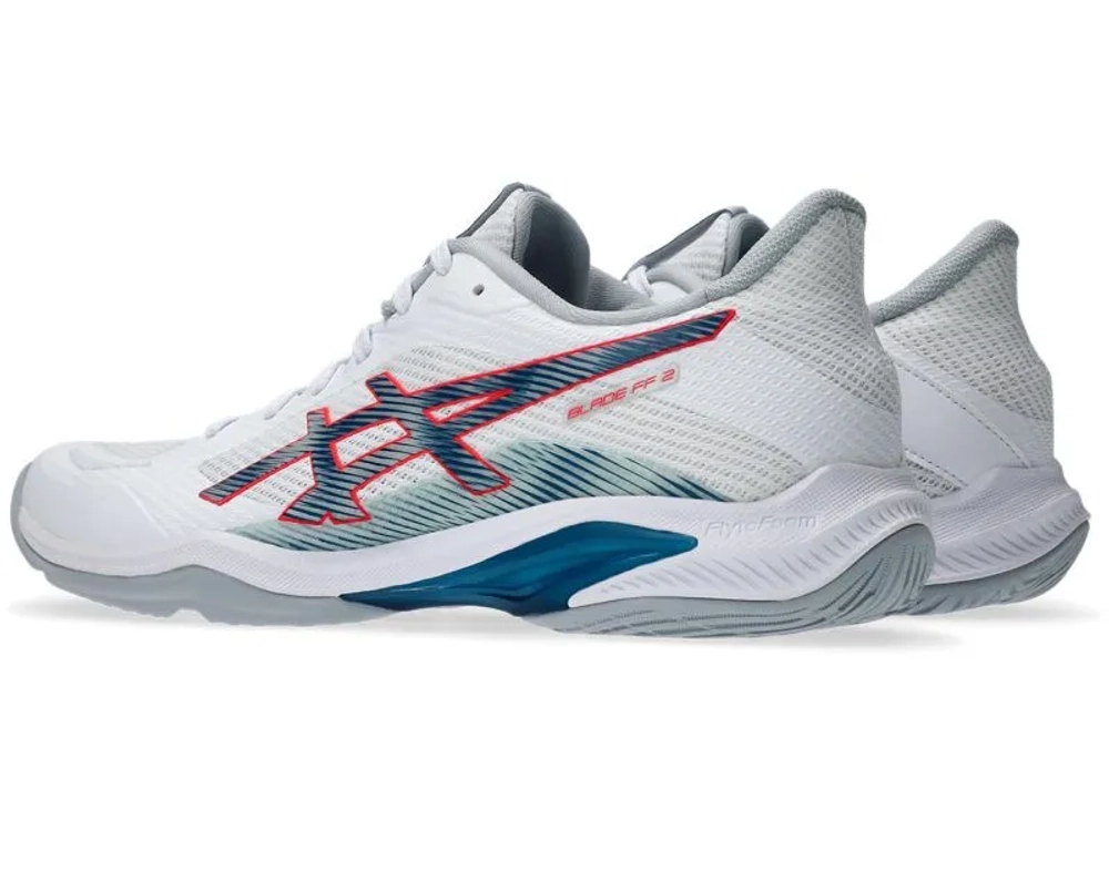 Мужские кроссовки для сквоша/бадминтона Asics Blade FF 2 - white/mako blue