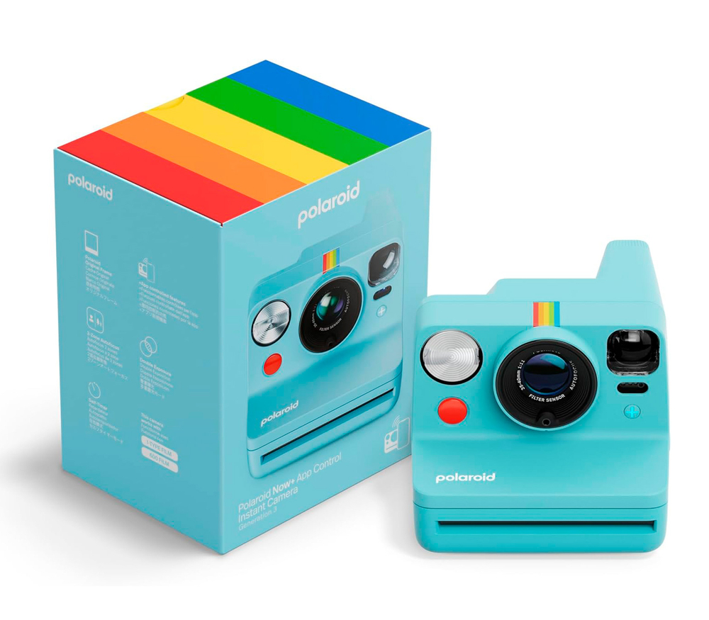 Фотоаппарат моментальной печати Polaroid Now+ Generation 3, арктический голубой