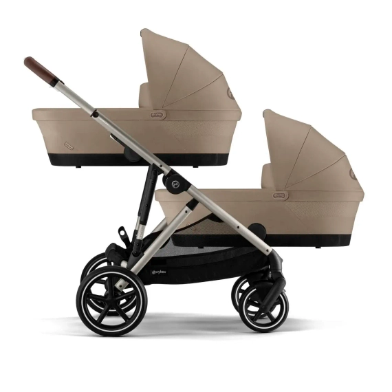 Детская коляска для двойни Cybex Gazelle S 2 в 1 TPE Almond Beige