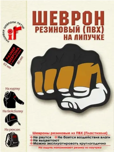 Шеврон на липучке Кулак Флаг Имперский России