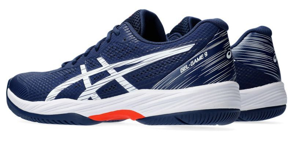Мужские кроссовки теннисные Asics Gel-Game 9 - blue expanse/white