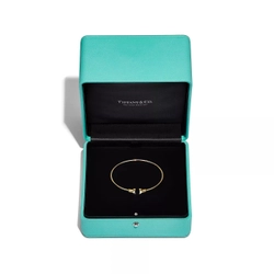 Браслет из жёлтого золота 18k 💙Tiffany, T narrow wire bracelete✨Exclusive✨Единственный в наличии