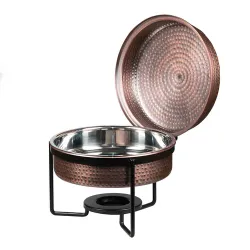 Чафиндиш (мармит) 7 л Antique круглый нерж. с покрытием на подставке P.L. Proff Cuisine
