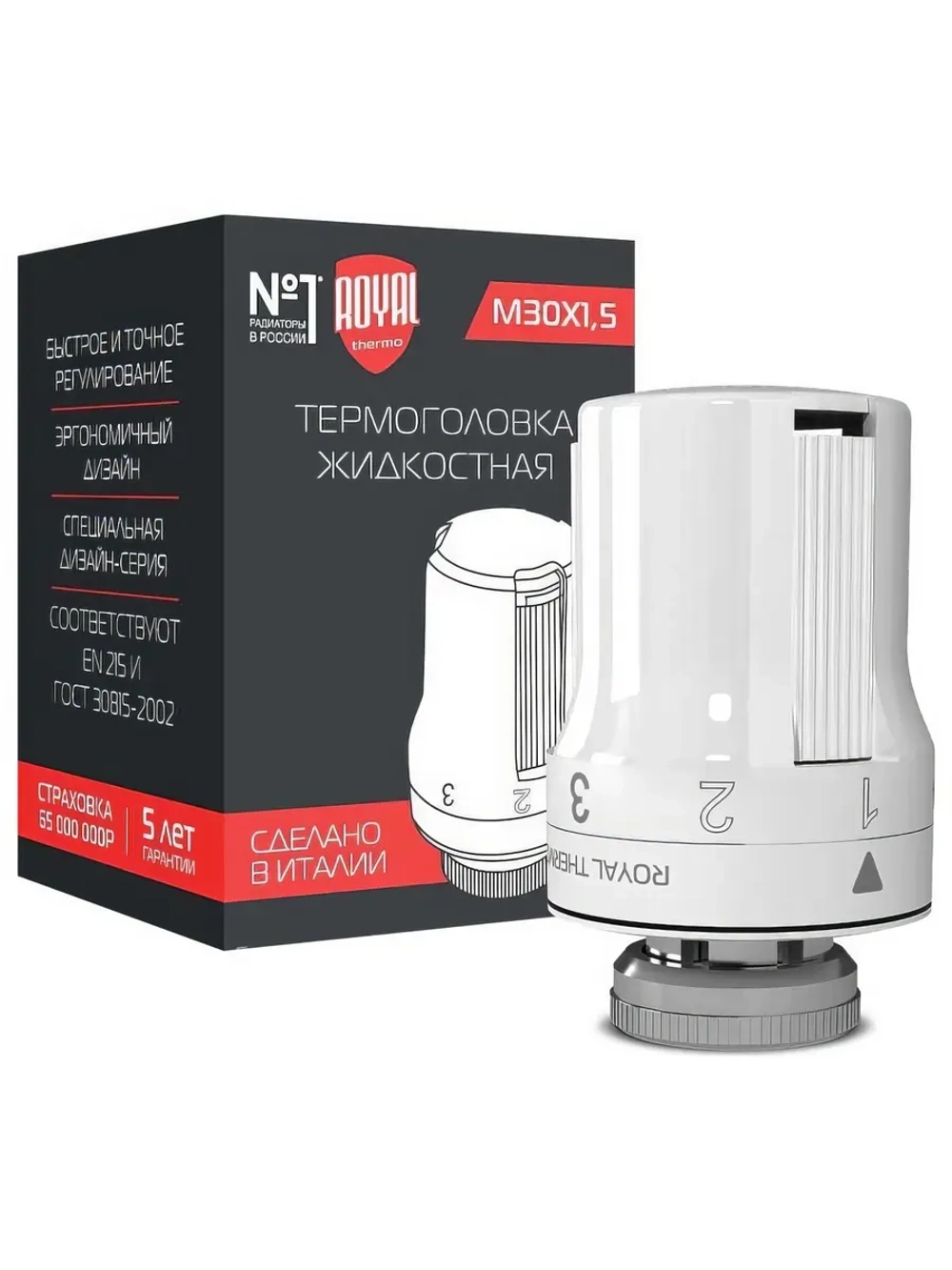 Термоголовка Royal Thermo жидкостная, M30 x 1,5 НС-1050904