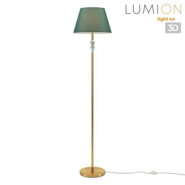 Торшер 1*Е27 8275/1F латунь/зеленый VERMONT Lumion