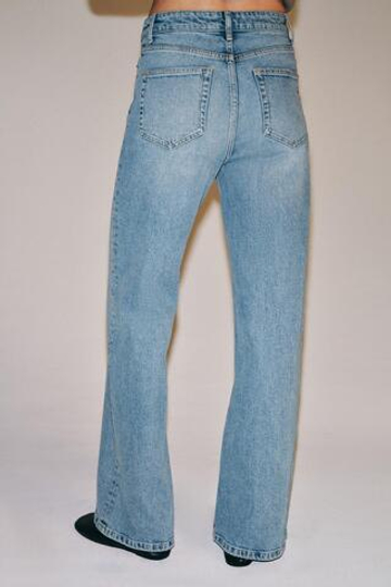 ZARA ДЖИНСЫ WIDE LEG COMFORT С ВЫСОКОЙ ПОСАДКОЙ — ZW COLLECTION, ВЫЦВЕТШИЙ СИНИЙ