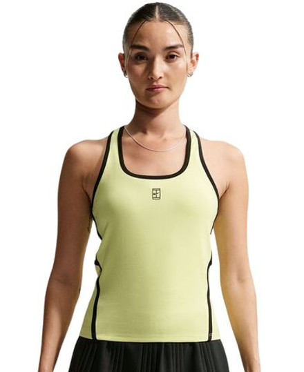 Топ теннисный Nike Court Advantage Tank - light lemon twist/black