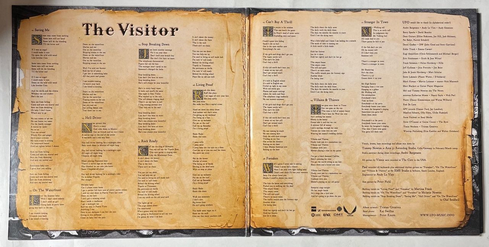 Винтажная виниловая пластинка LP UFO The Visitor (Germany 2009)