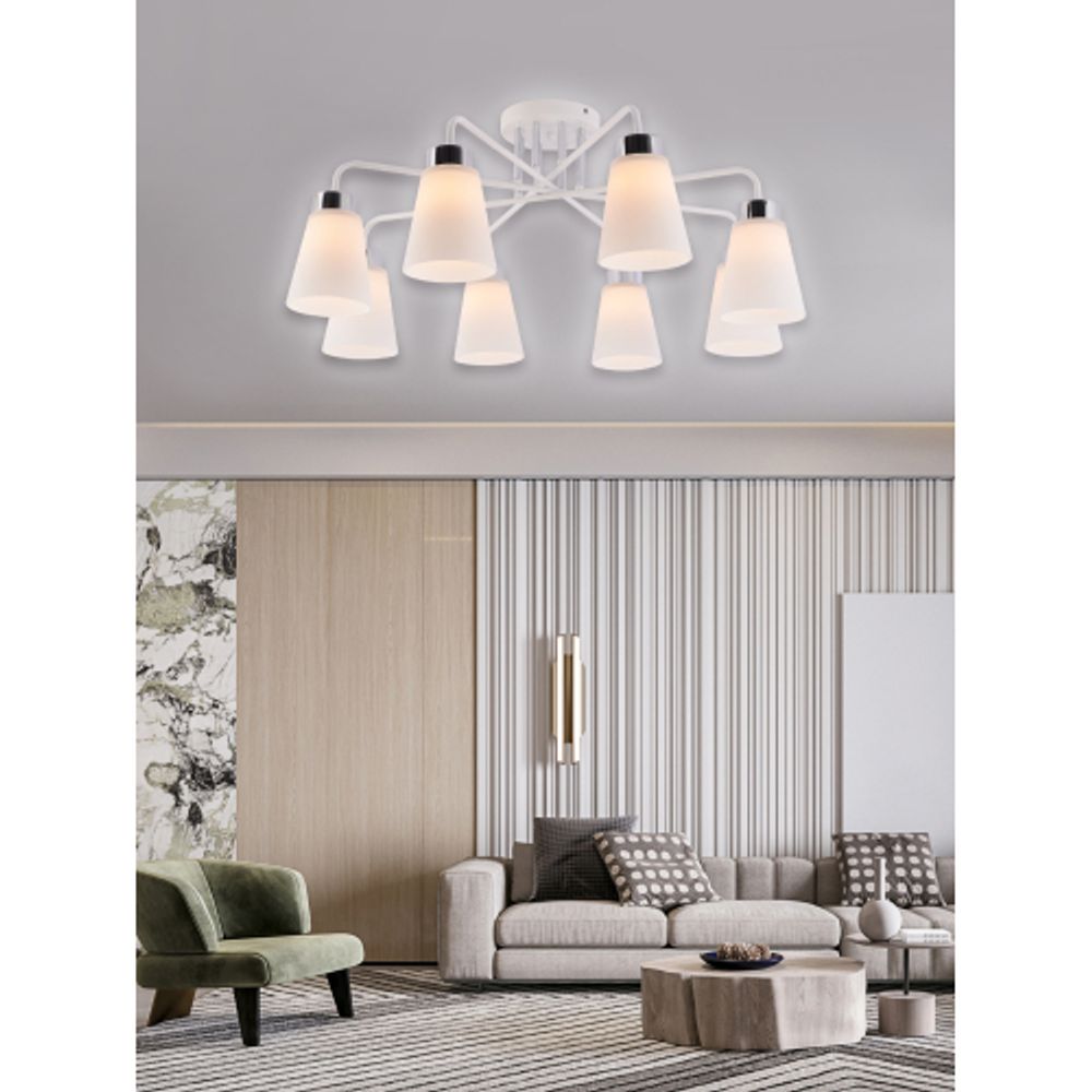 Люстра Rivoli Miley 9192-308 8хЕ27 60 Вт модерн | Rivoli