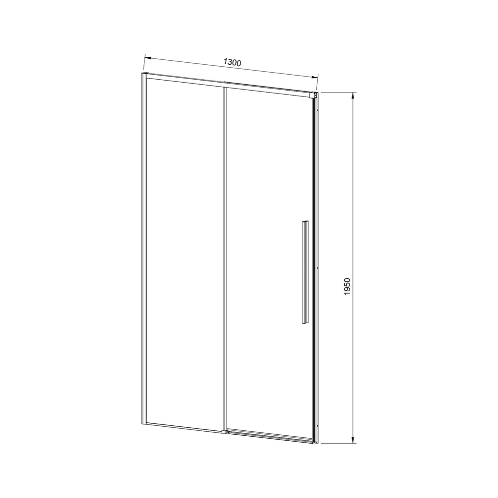 Душевая дверь Слим-Н (Slim-N) VDS-4SN130CLB, 1300, черный, стекло прозрачное,