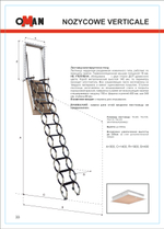 NOZYCOWE VERTICALE металлическая лестница с вертикальным люком