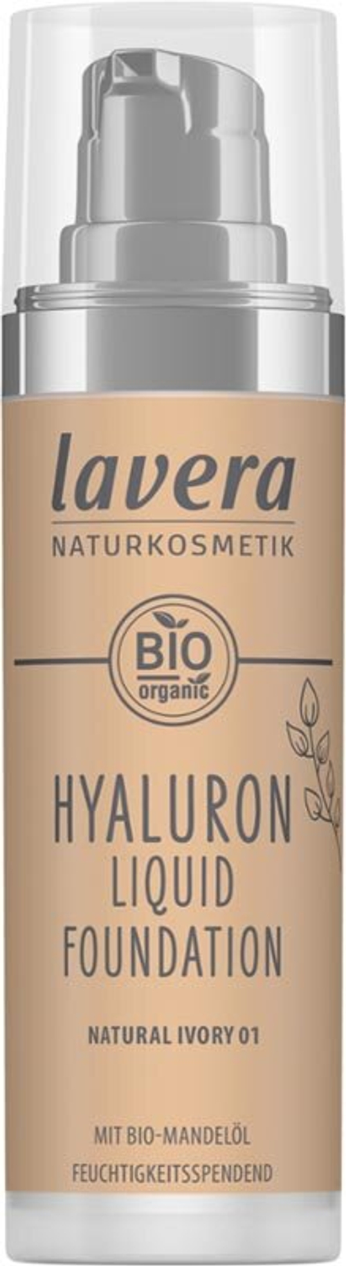 Hyaluron Liquid Foundation Natural Ivory 01 Lavera Naturkosmetik, 30 мл