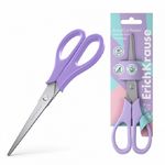 Ножницы 17 см, Erich Krause EasyCut Pastel, симметричные, цвет корпуса ассорти