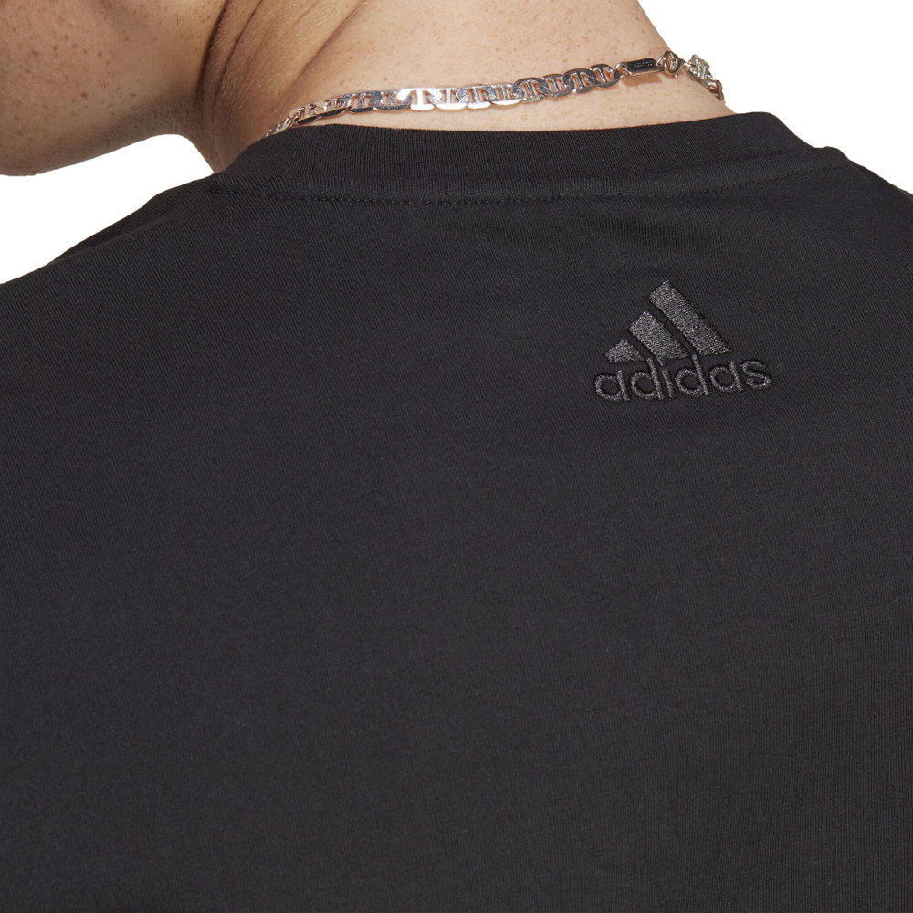 Мужское теннисное поло adidas Essentials Single Jersey Big Logo T-Shirt Men - Black, White