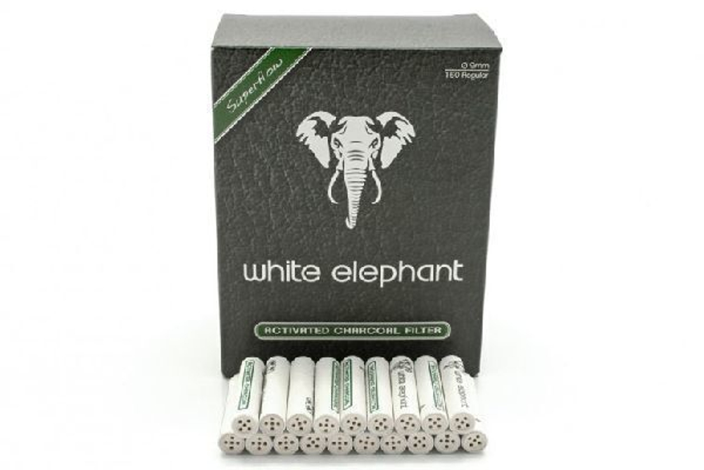 Фильтры трубочные "White Elephant" Active-Kohle Carbon 150шт. 9мм