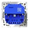 Розетка с USB A+A с заземлением и защитными шторками Voltum S70 Шелк VLS040404