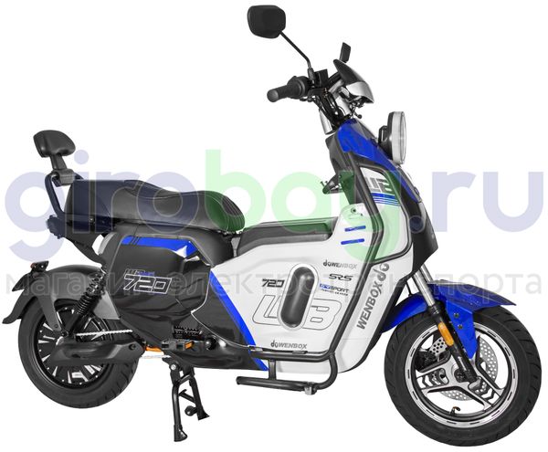 Электроскутер WENBOX U7 2000W (60V/52Ah) - Синий, АКБ LiFePO4 фото №3