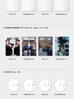 Альбом MONSTA X - SHAPE of LOVE 11th Mini Album 4 Version SET
