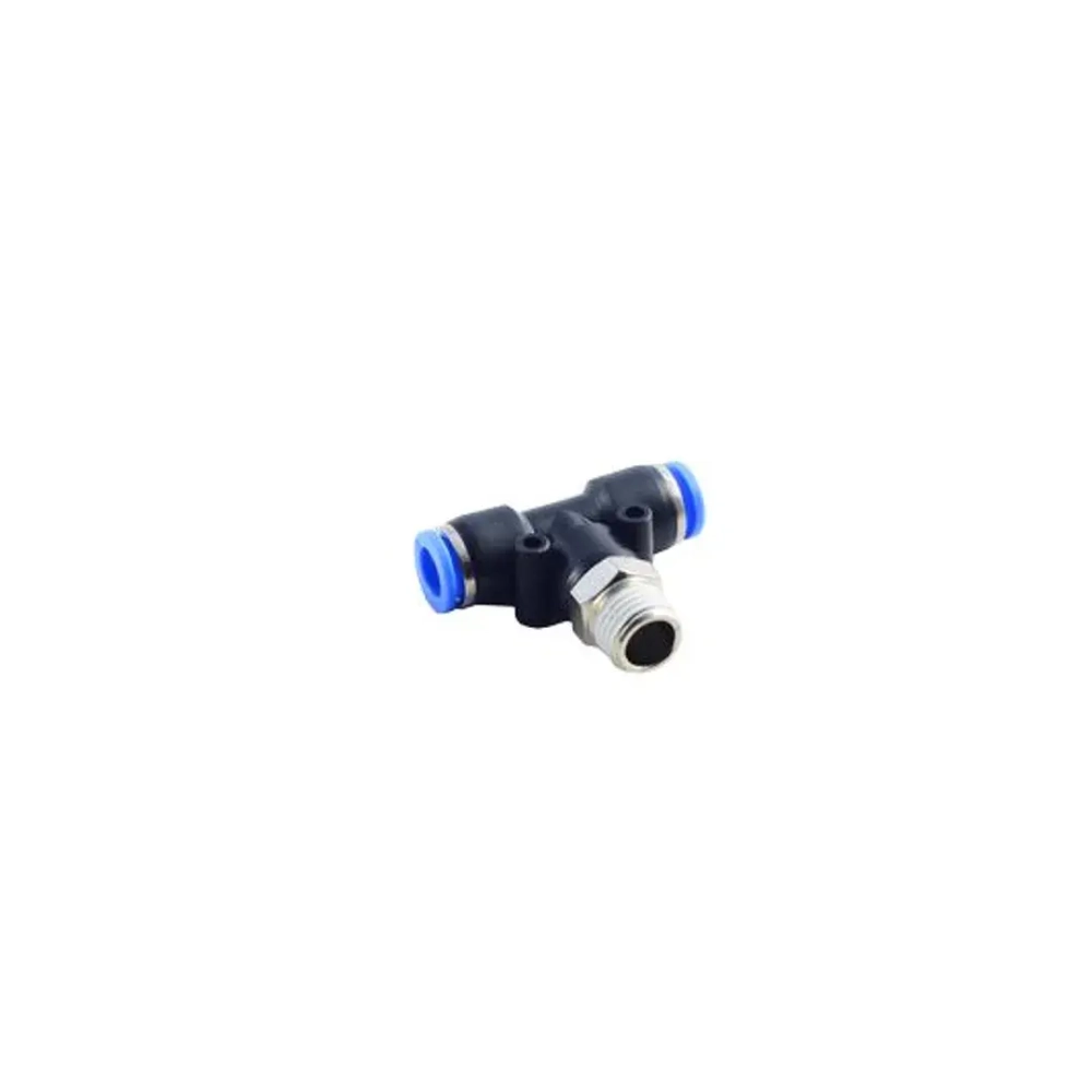 Фитинг Т-образный для пластиковых трубок 8мм с наружной резьбой 1/4'' RockForce##Rock FORCE RF-SPB08-02