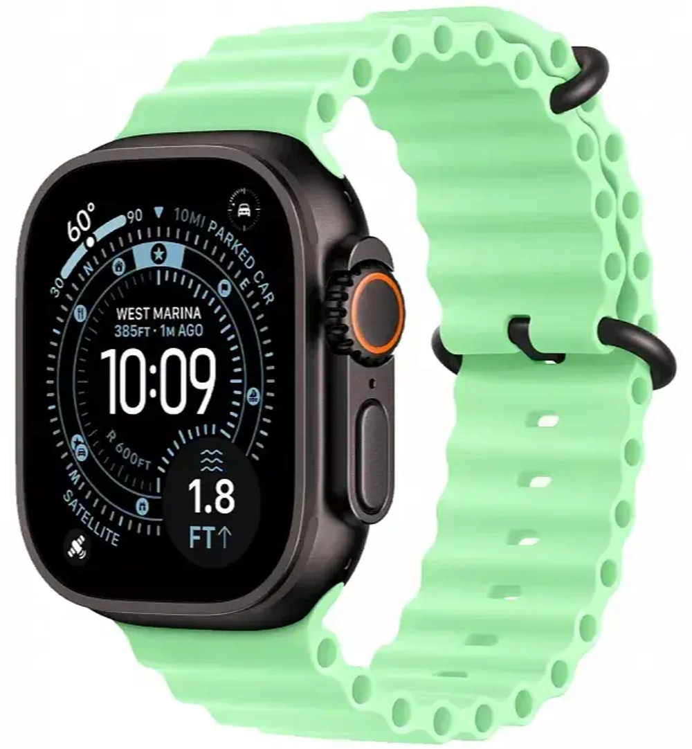 Умные часы Apple Watch Ultra 3, 49 мм, Black Titanium Neon Green Ocean Band