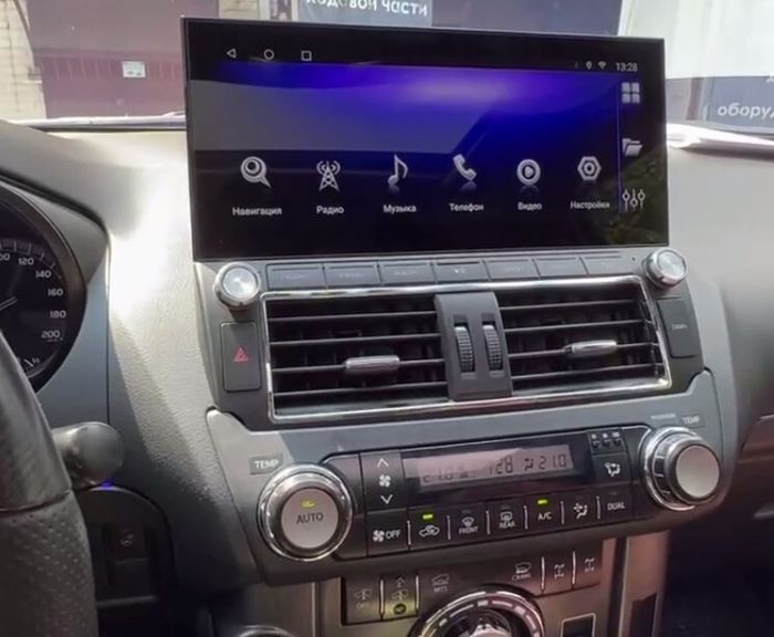Магнитола для Toyota Land Cruiser Prado 150 2014-2017 - Kuberg ZH-T1203 монитор 12.3" на Android 12, Быстрая, CarPlay, 4G SIM-слот