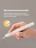 Канцелярский нож SDI 9 мм для резки бумаги картона и творчества, белый