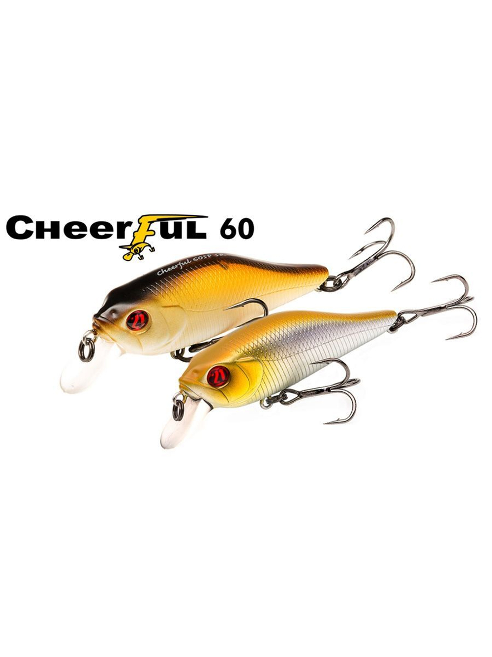 Воблер для рыбалки Pontoon21 Cheerful 60SP-SR, 60мм., 7.2гр., заглубление 0.4-0.6 м., цвет A15