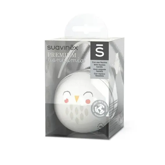 Футляр для двух сосок Suavinex Owl с ручкой для подвешивания Бежевый