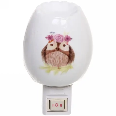 Ночник-светильник «Сова» 11*6,5см керамический 5W 220V