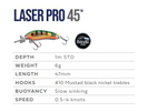 Воблер Halco LASER PRO  45, DD,  #Rus1, 47mm, 6 г.