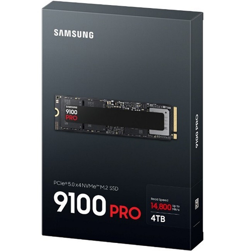 Жесткий диск SSD M.2 4Tb Samsung 9100 PRO, 14800/13400MBs, 2600000 IOPS, TLC 3D-NAND, PCI-E 5.0 x4 (MZ-VAP4T0B/AM)