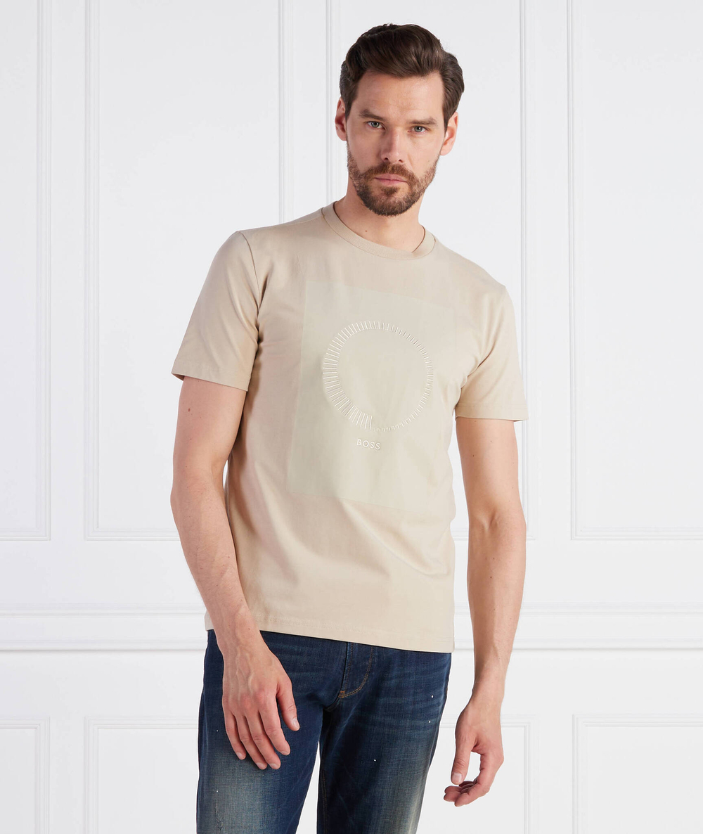 Футболка Tee 4 BOSS GREEN - бежевый(50494337)