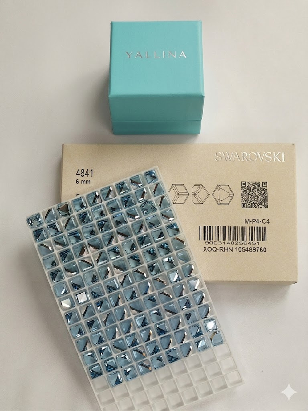 Браслет Миражи с голубыми кристаллами Swarovski
