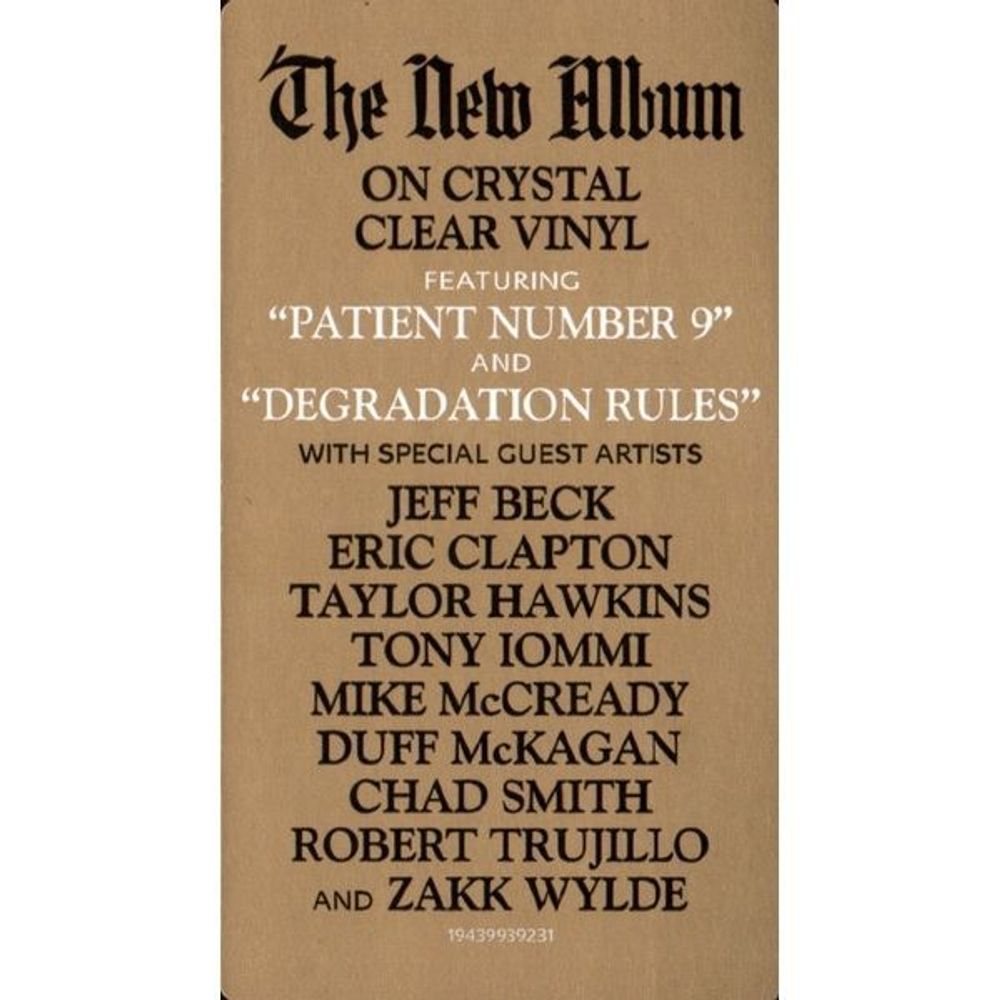 Ozzy Osbourne. Patient Number 9. Clear Vinyl (2 LP) Оззи Осборн 2022