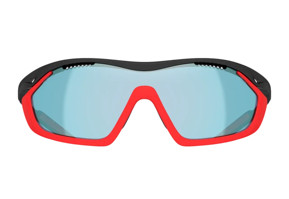 Спортивные очки с диоптриями 720armour Analog Pro / Matte Dark Grey / Matte Carmine Gasket / Smoke Full Blue White Lens