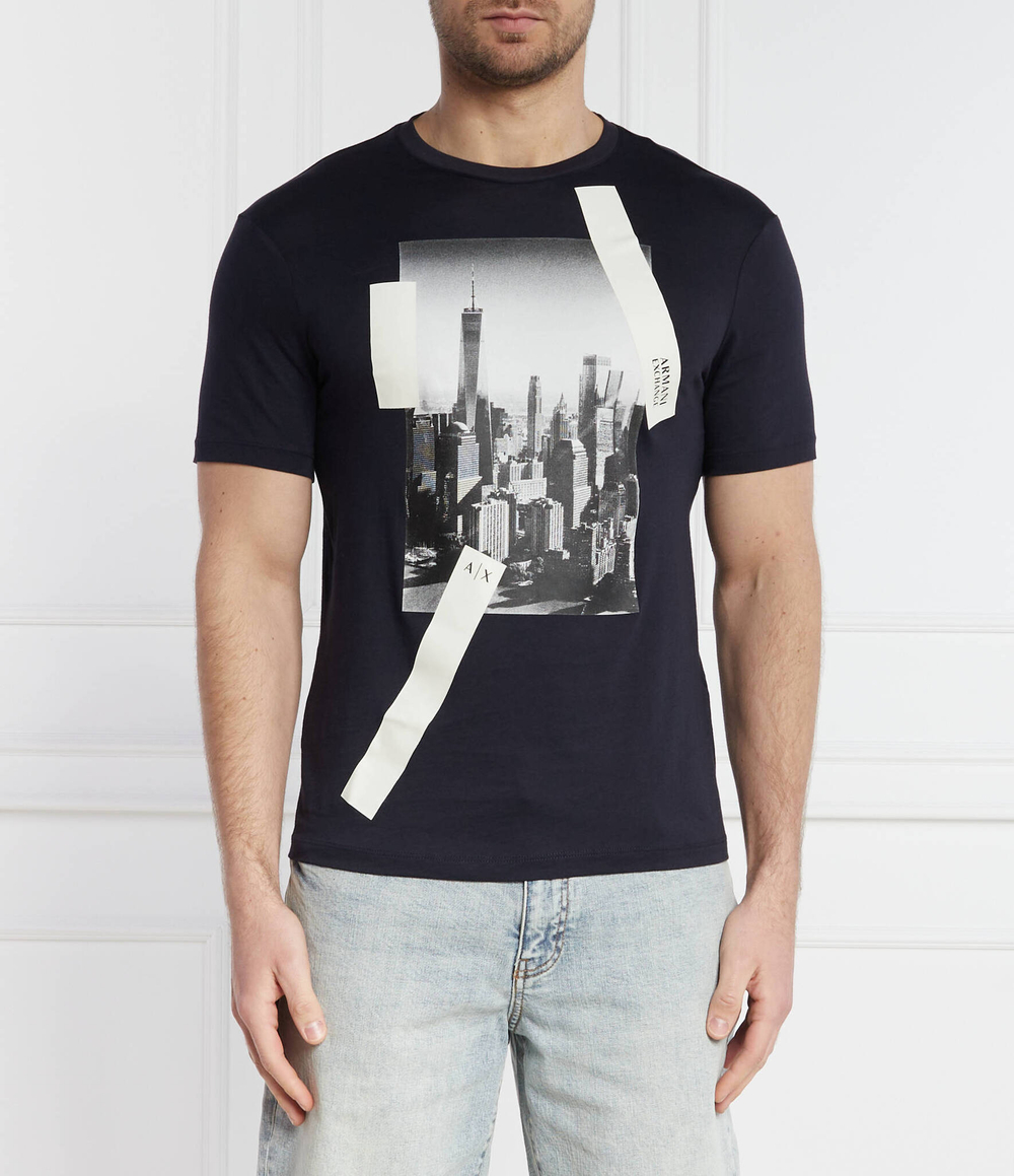 Футболка Armani Exchange - темно-синий(3DZTHR ZJBYZ)