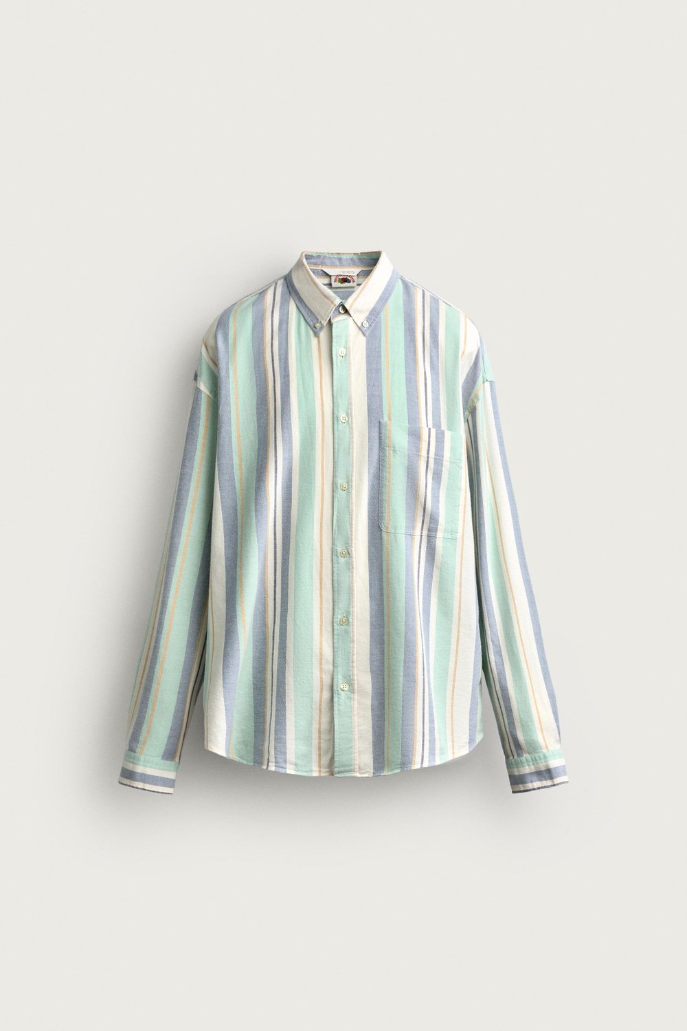 РУБАШКА ОКСВОРД В ПОЛОСКУ FRUIT OF THE LOOM™ — ZARA