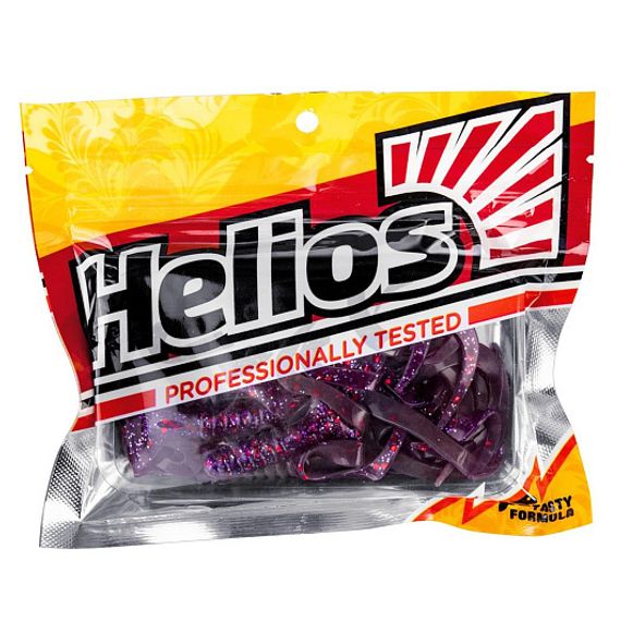 Твистер Helios Credo Four tail 2,35"/6,0 см Fio &amp; Lime 10шт. (HS-20-014)